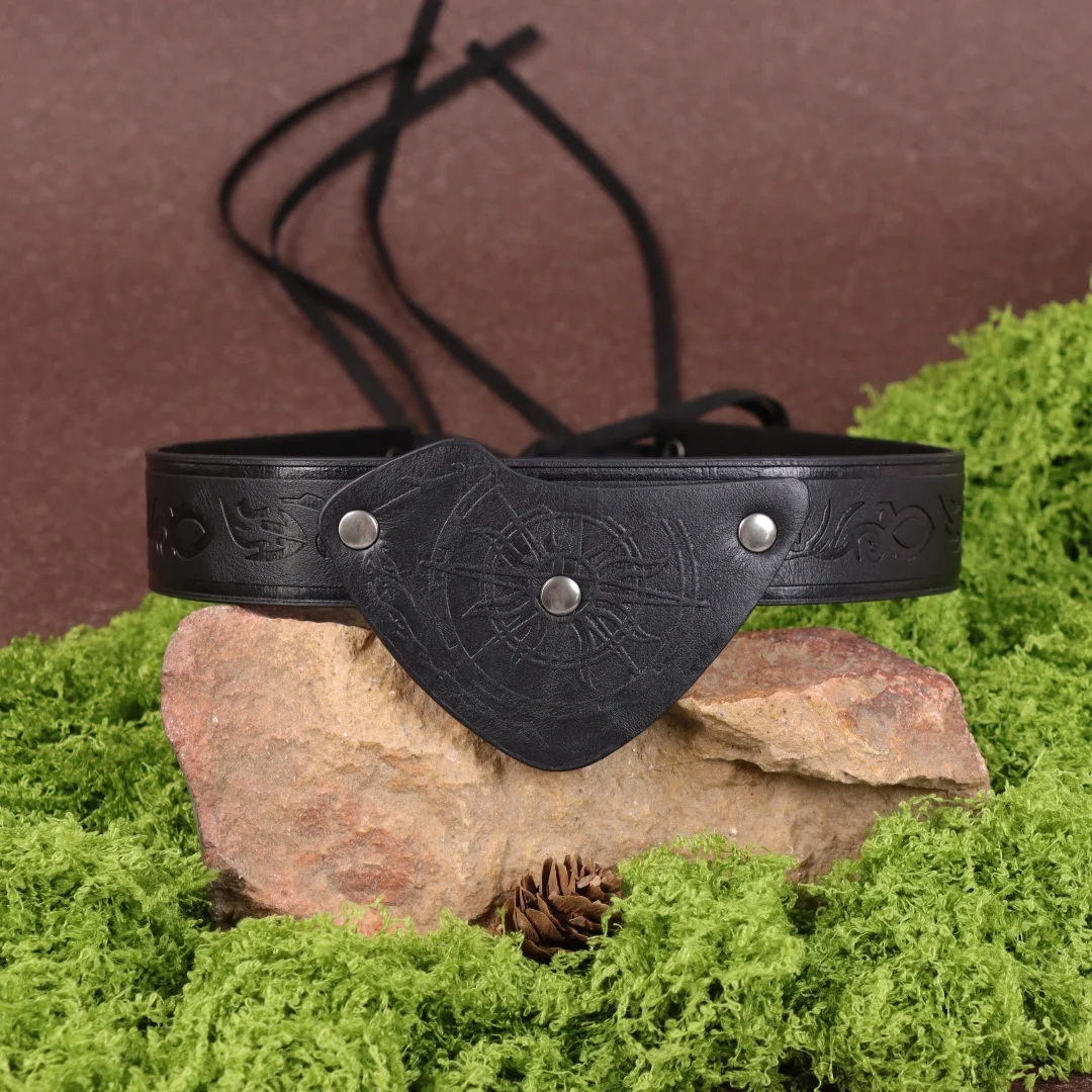 Patch pour les yeux de pirate en relief médiéval, masque pour les yeux vintage en simili cuir, accessoires Viking, couvre-yeux Renaissance Cosplay