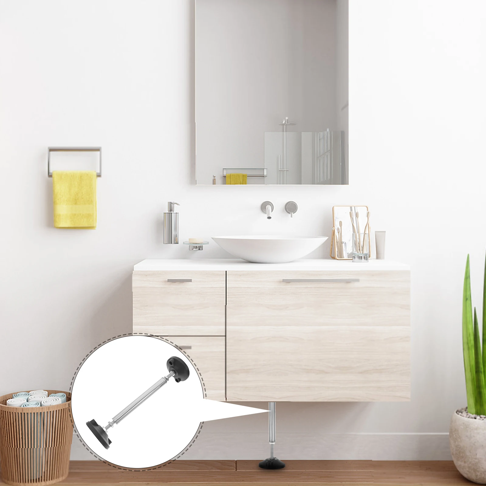 

Регулируемый телескопический опорный стержень 30-45 см для ванной комнаты, комплект для ремонта раковины, монтажный кронштейн для раковины, шкаф