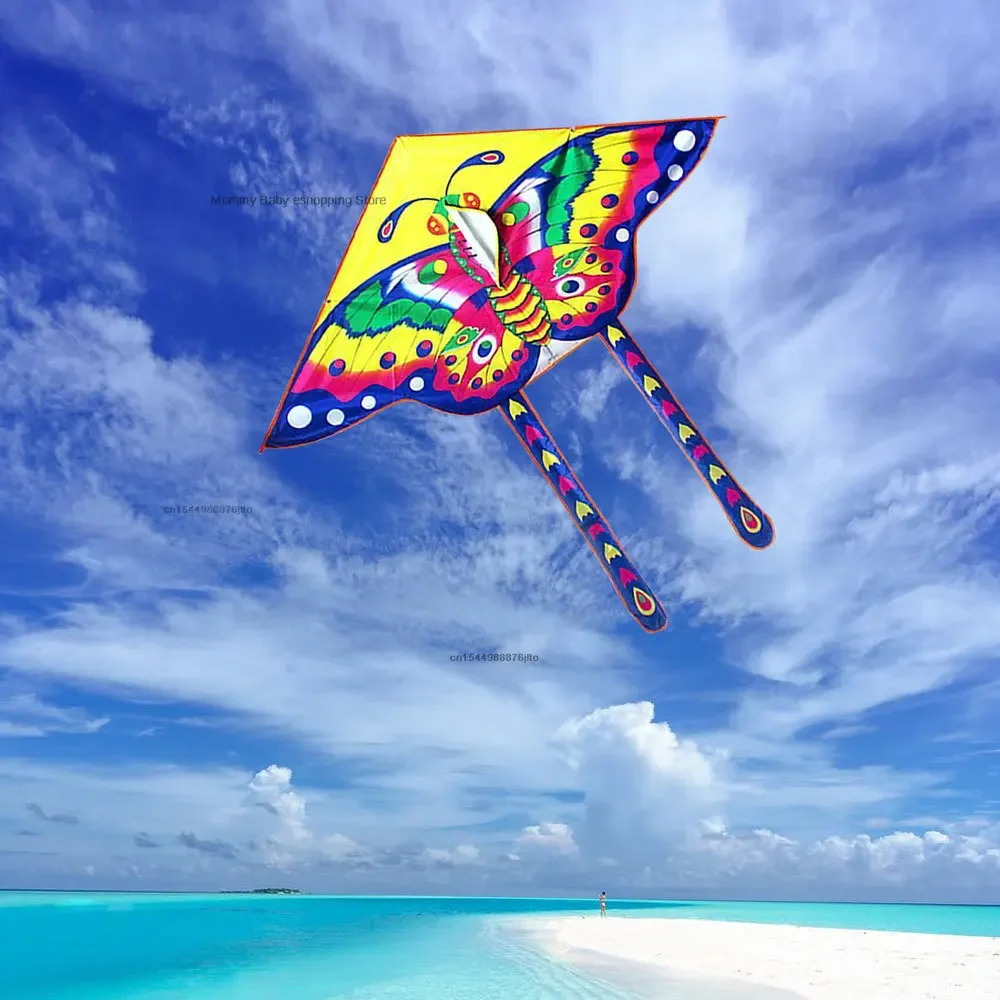 90cm Traditional Butterfly Kite Medium Colorful Butterfly Styles Foldable Kite Recreation Outdoor Toys for Kids Random Kites Toy