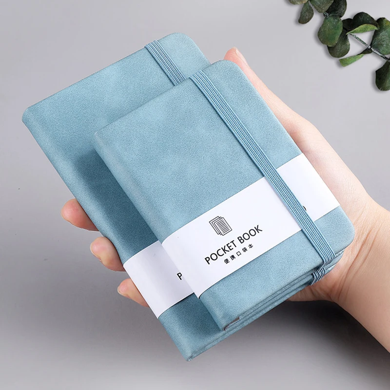 New A6 A7 Colorful Elastic Strap Pocket Notebooks Leather Cover Parper Notebook Notepad Diary Agenda Planner Notebook