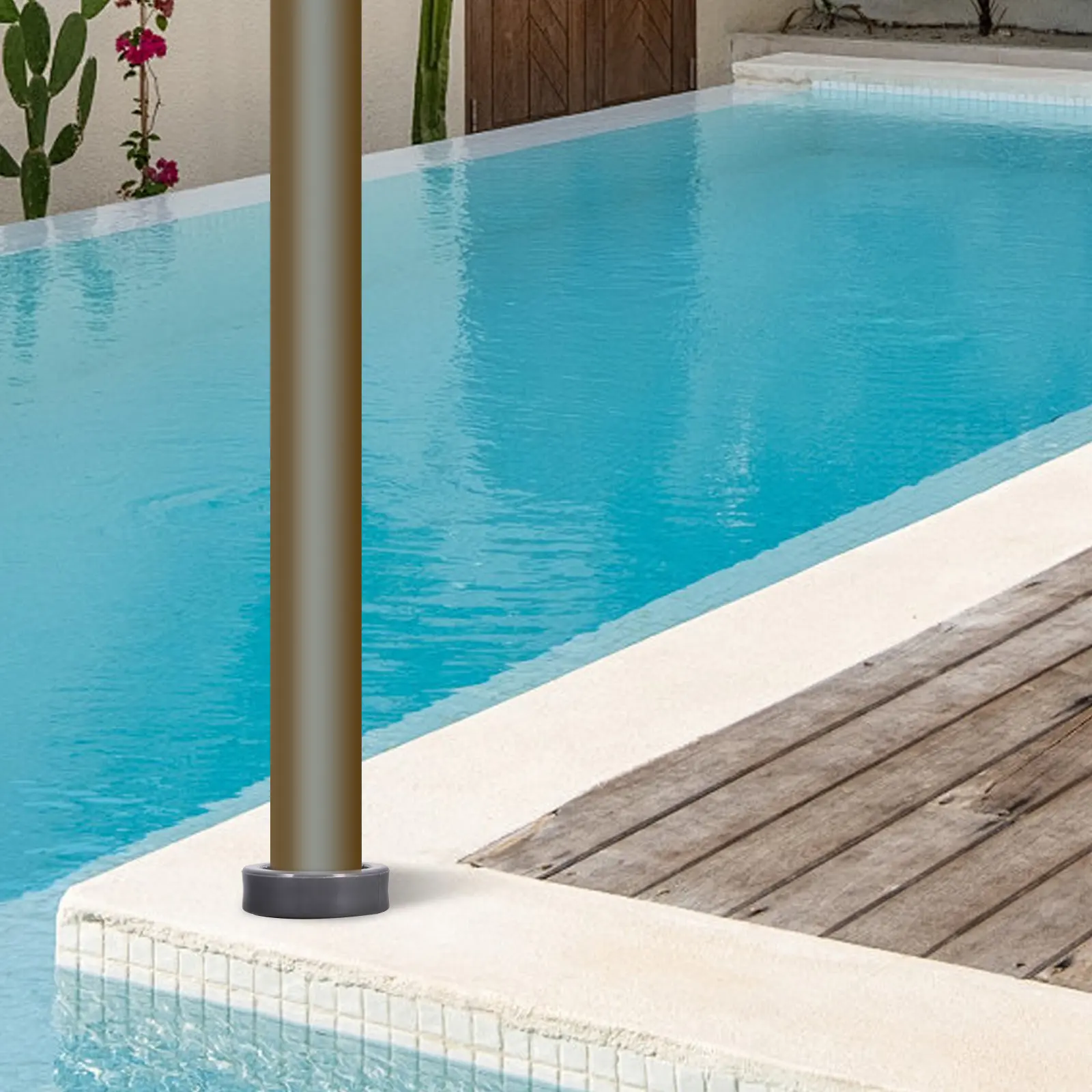 Pool Umbrella Stabilizer Adapter Sleeve Lightweight Compact Fits Various Patio Table Umbrella Poles Prevents Wind Tipping Stand
