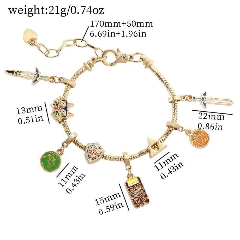 Popular anime game Zelda Legend Kingdom Tears peripheral creative bracelet DIY bead Pan family bracelet gift