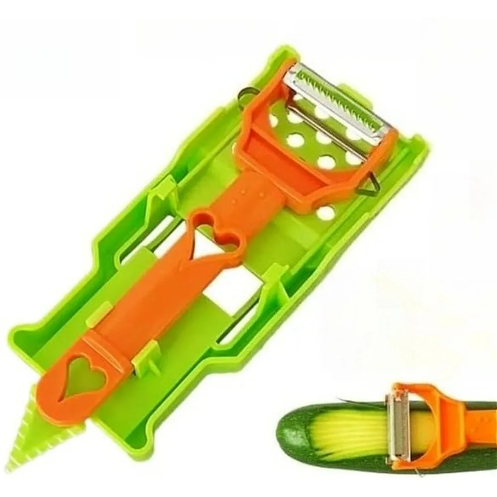 Pelador multifuncional con placa de rejilla, rebanador de patatas portátil de acero inoxidable, picadora de frutas y verduras para el hogar y la cocina