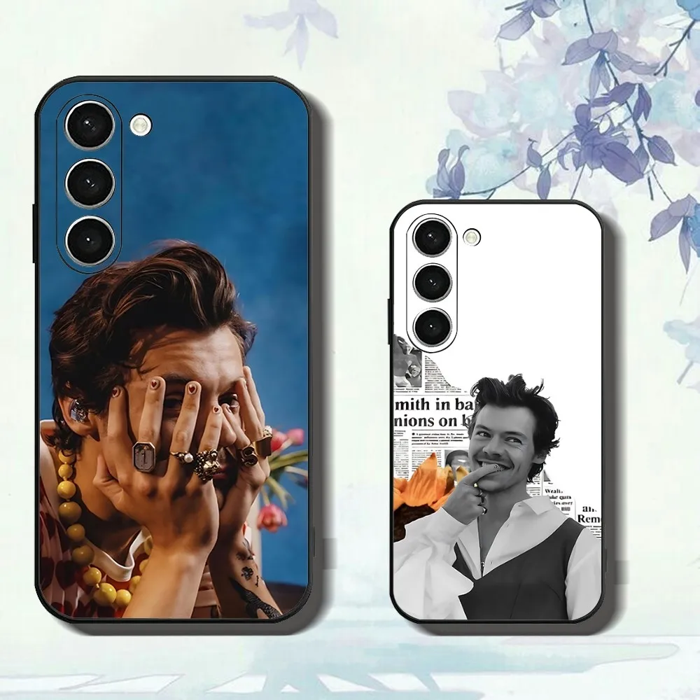 

Singer H-HaRRys S-Styles Phone Case For Samsung Galaxy A52 A12 A51 S21 Edge S22ULTRA S23 S20LITE Plus Ultra Black Cover