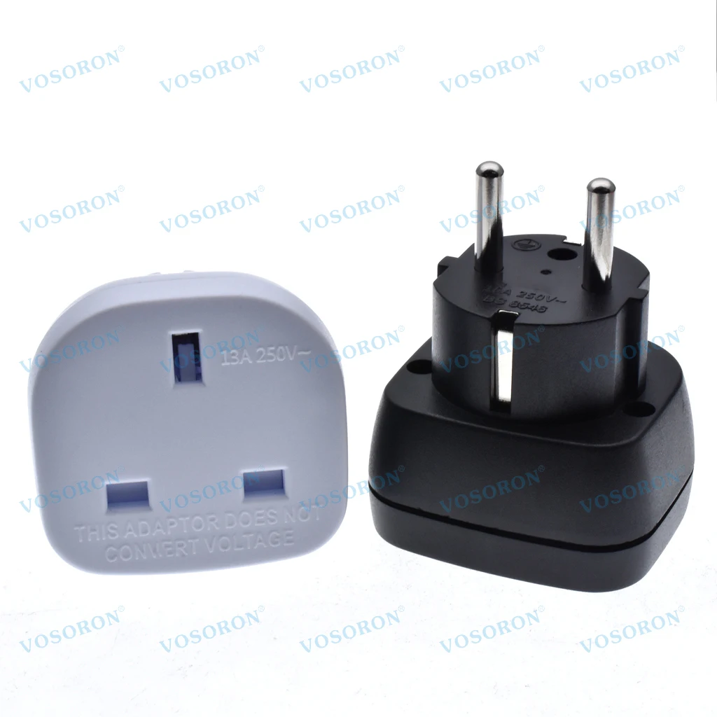 Universal European Plug UK to EU Converter Euro Travel Adapter 250V Power Adapter Charger EU Plug Adapter British Scoket Outlet