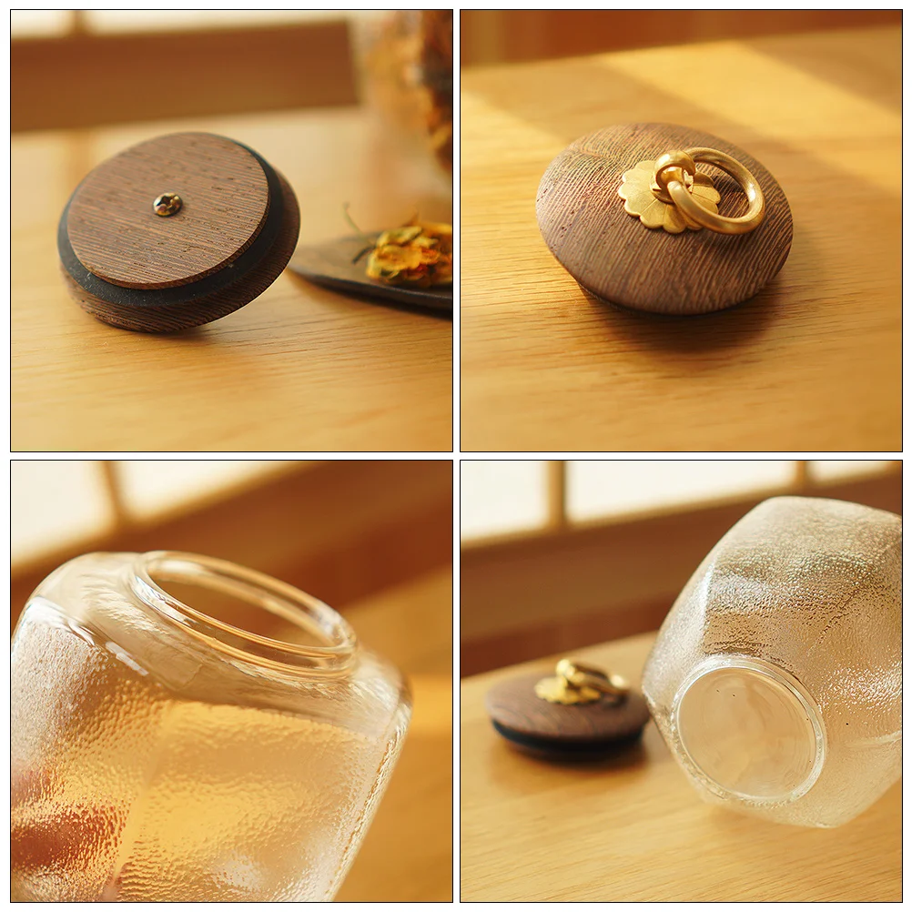 

Tea Sealed Jar Premium Heavy Duty Glass Jar 800Ml for Dry Food Storage Honey Jam Organizer Airtight Sealed Canister Household