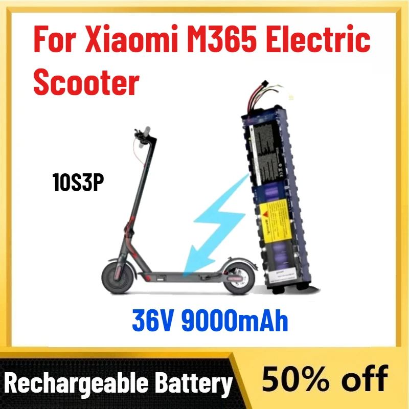 In Stock 36V 9000mAh Lithium Battery Pack 10S3P for Xiaomi M365 Electric Scooter Waterproof Bluetooth Communication Equipment