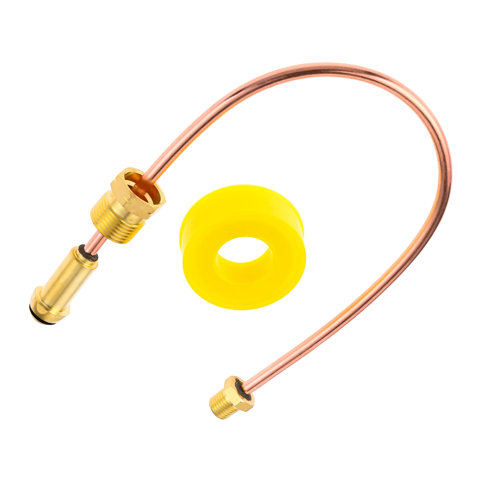 15In Propane Regulator Copper Pigtail POLx 1/4"NPT Male Pipe Thread 7/8" HEX Reverse Thread Tubing Tank to First Stage Regulator