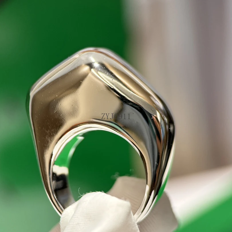 Модное популярное европейское дизайнерское брендовое золотое, серебряное кольцо высшего качества, женское роскошное ювелирное изделие, тренд