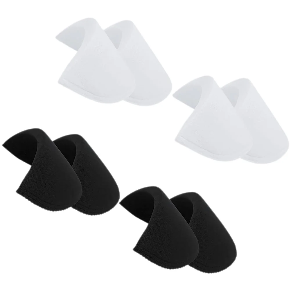 4 Pairs Shoulder Pads 9x16x1 2 Black White Sponge Cushions for Suit Jacket Breathable Anti Skid Universal Wear