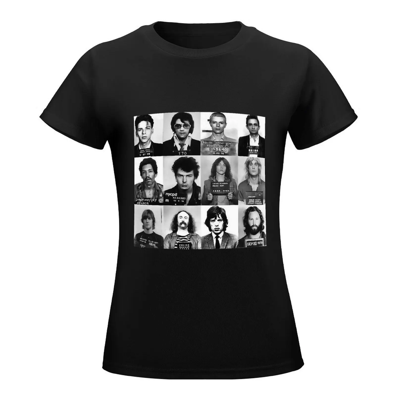 Mugshot T-Shirt lady clothes Short sleeve tee Women's tops