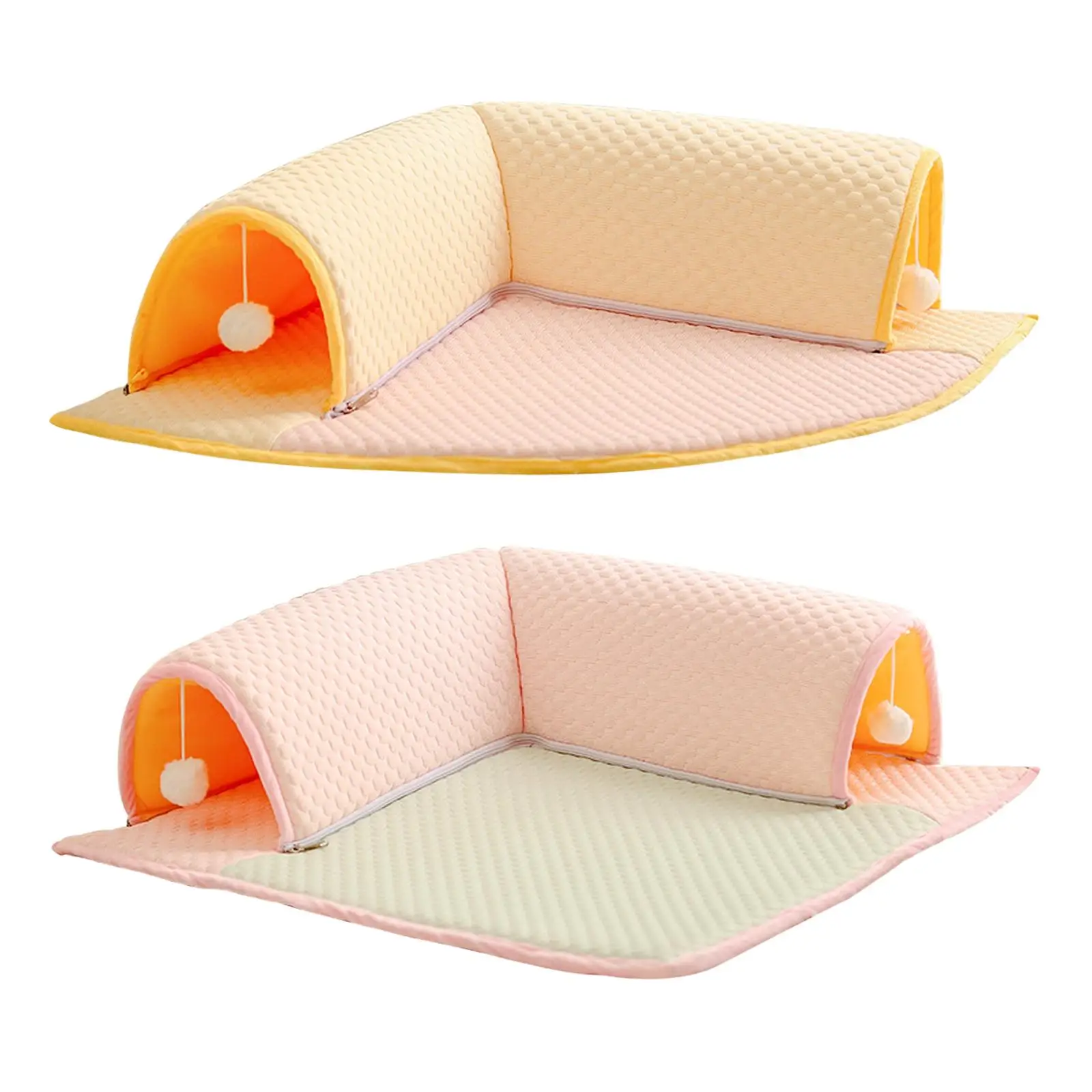 Pet Cat Tunnel Bed Breathable Washable Detachable Lightweight Hideout Play Center for Chinchillas Bunny Hamster Kitten Indoor