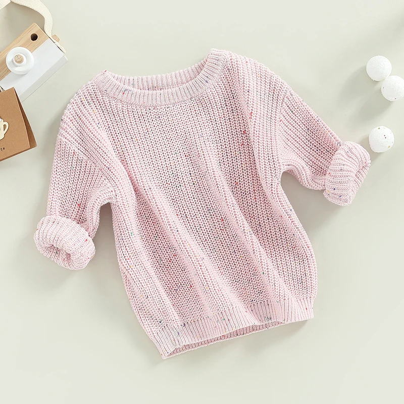 Blotona Newest Newborn Baby Girl Boy Knitted Long Sleeve Autumn Winter Sweater Loose Pullover Casual Tops Kids Clothes 0-6Years