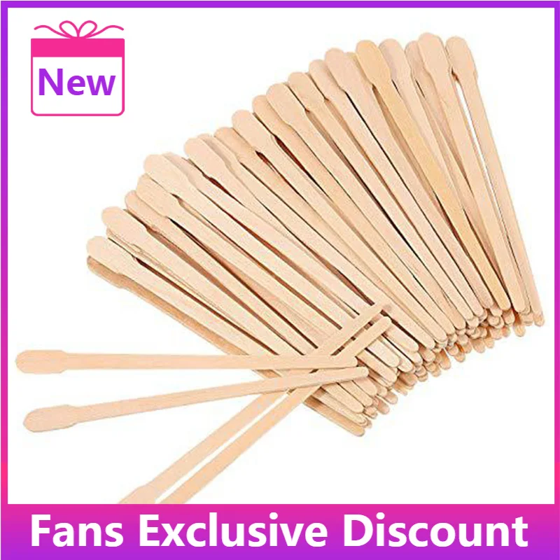 Hot Sale 100pcs Disposable Wooden Waxing Stick Disposable Hair Removal Beauty Bar Body Beauty Tool Wax Bean Wiping Wax Tool