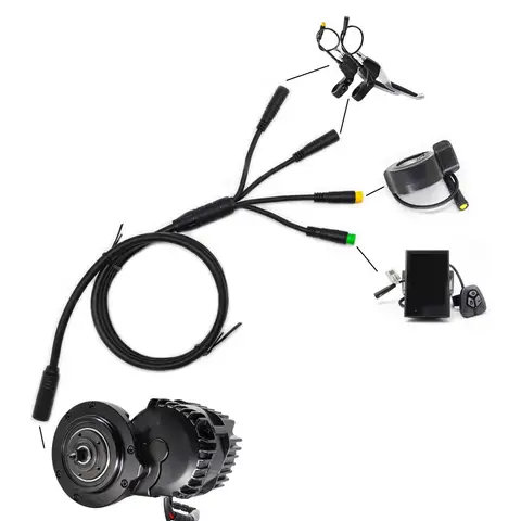 Lightweight Electric Bicycle Cable For 1T4 For 8FUN Motor Kits With USB Programming Outdoor Cycling Accessories