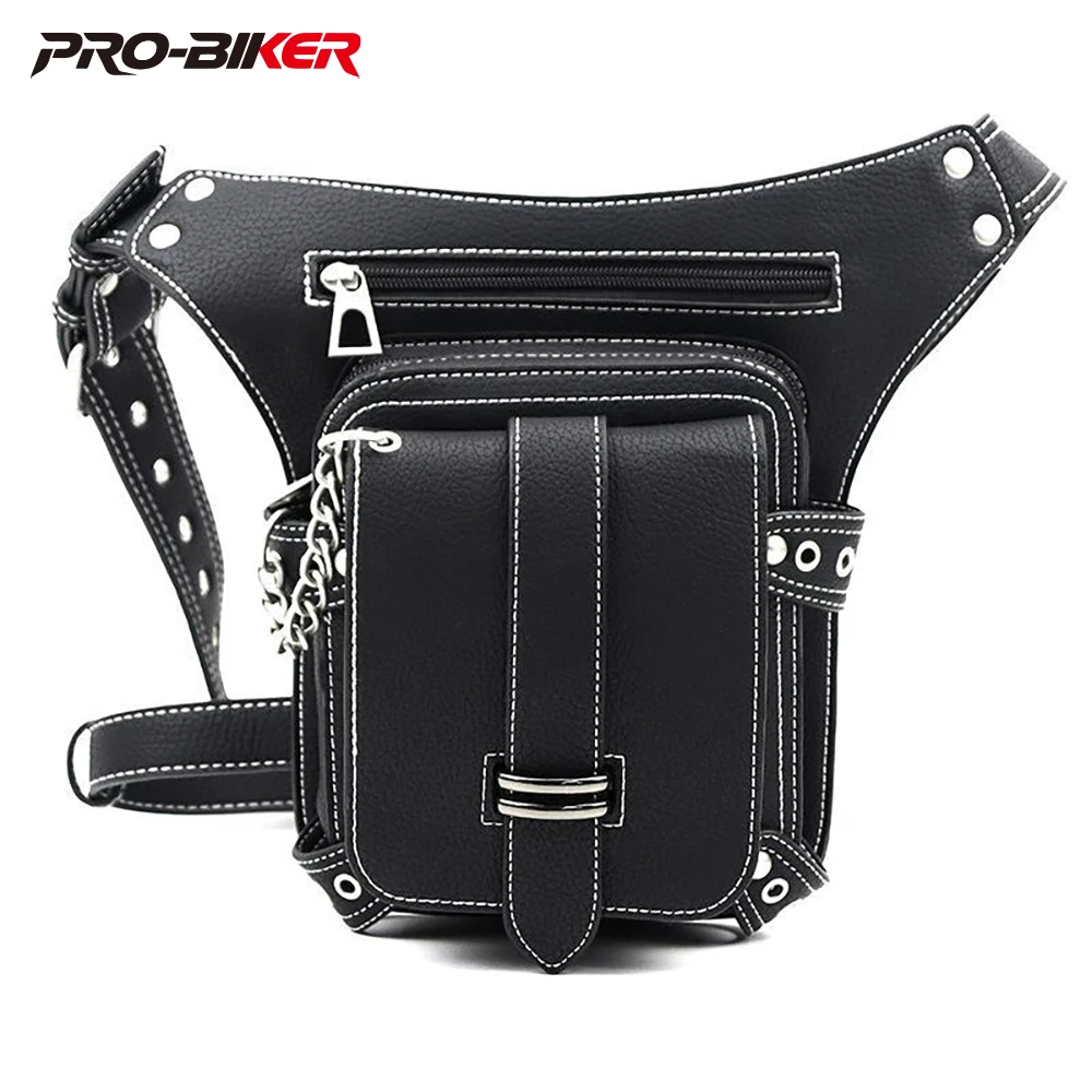 

Motorcycle Bag Large Punk Motorcycle Backpack Waterproof Motorcyclist Motorrad Tasche PU Material,Easy to Clean Sacoche Moto