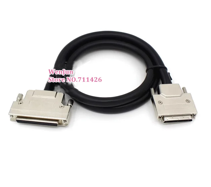 Imagem -02 - Fêmea para Cabo Conector Masculino Vhdci68 68 Pin para Vhdci Cabo de Alimentação Duplo Shield 1.5m 2m 3m Scsi-hpdb68