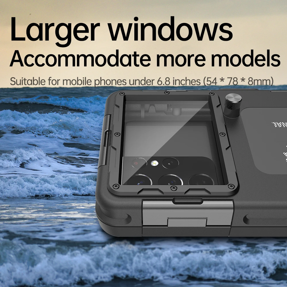 Shellbox Neu Verbesserte Mehrfarbige IP68-Standard 15M/50ft Tauch-/Schwimm-Fotografie Professionelle Wasserdichte Handyhülle – Detail 7