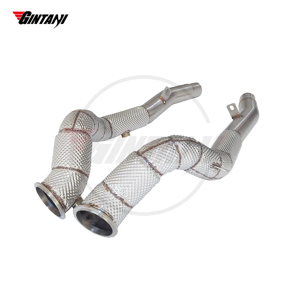 Gintani Exhaust Downpipe with Catalytic Converter SUS304 Sport Exhaust Pipe System for Ferrari California T 3.9T 2009-2015