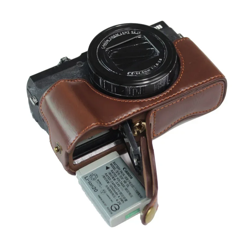 PU Leather Case For Canon G5X Mark II Camera Half Body Cover For Canon PowerShot G5X MarkII G5XII G5X2 G5XM2