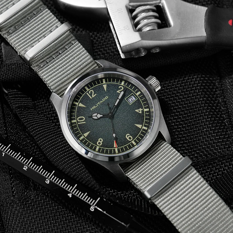 Militado ML08 Quartz Watch VH31/Ronda 515 Quartz Movement Vintage Watch Double Domed Sapphire Crystal BGW9 Luminous Men's Watch
