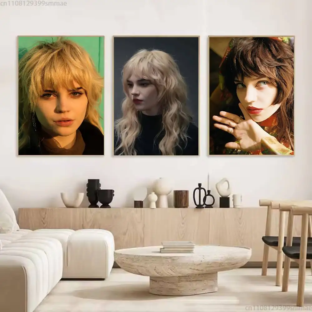 S-Sophie Thatcher new group Poster HD home decor sticky wall waterproof home living room bar aesthetic decor