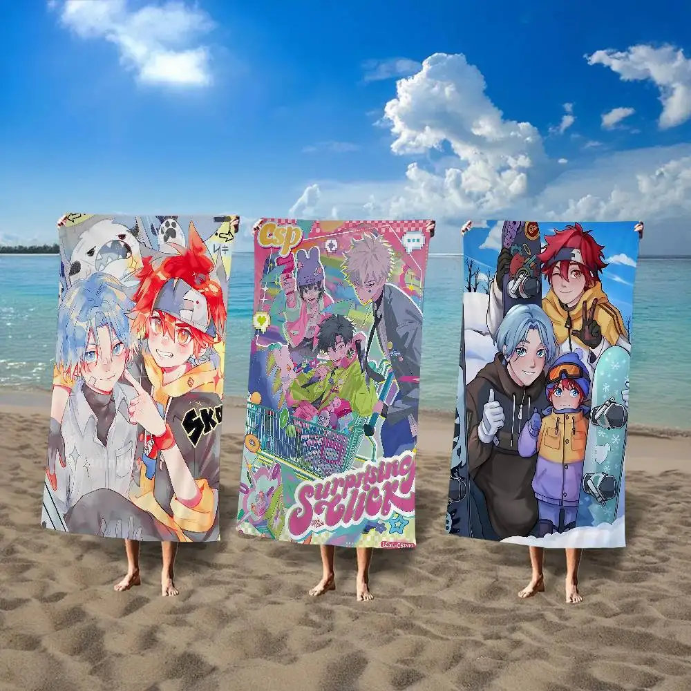 Anime Cool Boy S-Sk8 The Infinity Painting Microfiber Printed Beach Towel Yoga Beach Swimming Running Absorbent Soft Towel