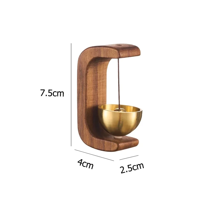 Wind-Bell Beech Wood Copper Bell Magnetic Inhalation Dopamine Walnut Ornament Reminder Decorative Bell 2026 New Arrival
