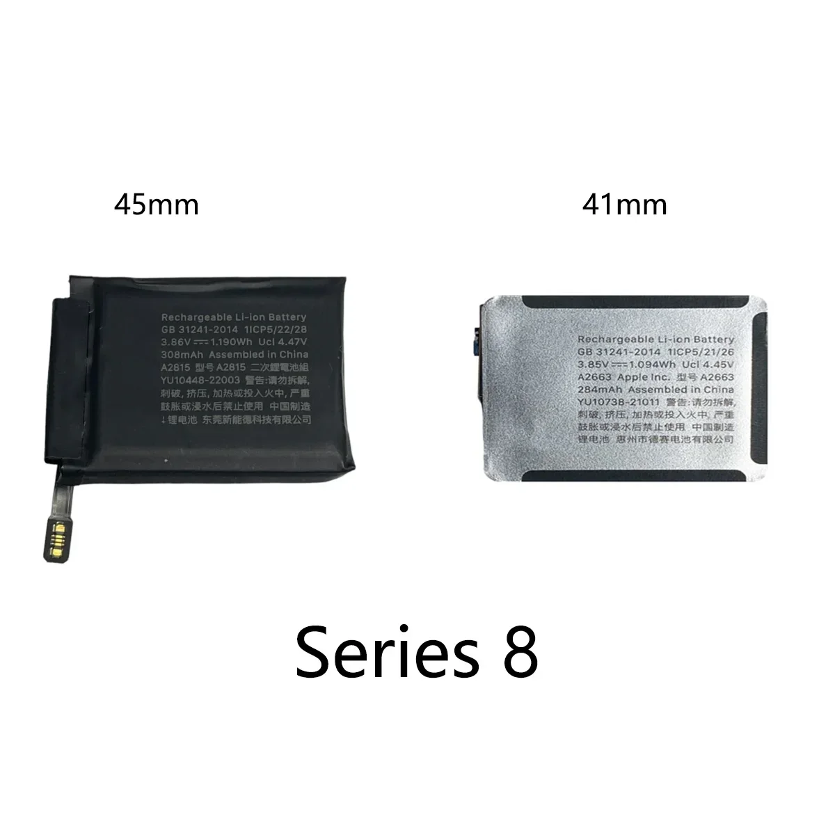 Replacement  Battery For Apple watch Series 1 2 3 4 5  6 7 8 9  SE  Ultra 49mm  A1579 A1760 A1761 A1847 A1875 A2058 A2059