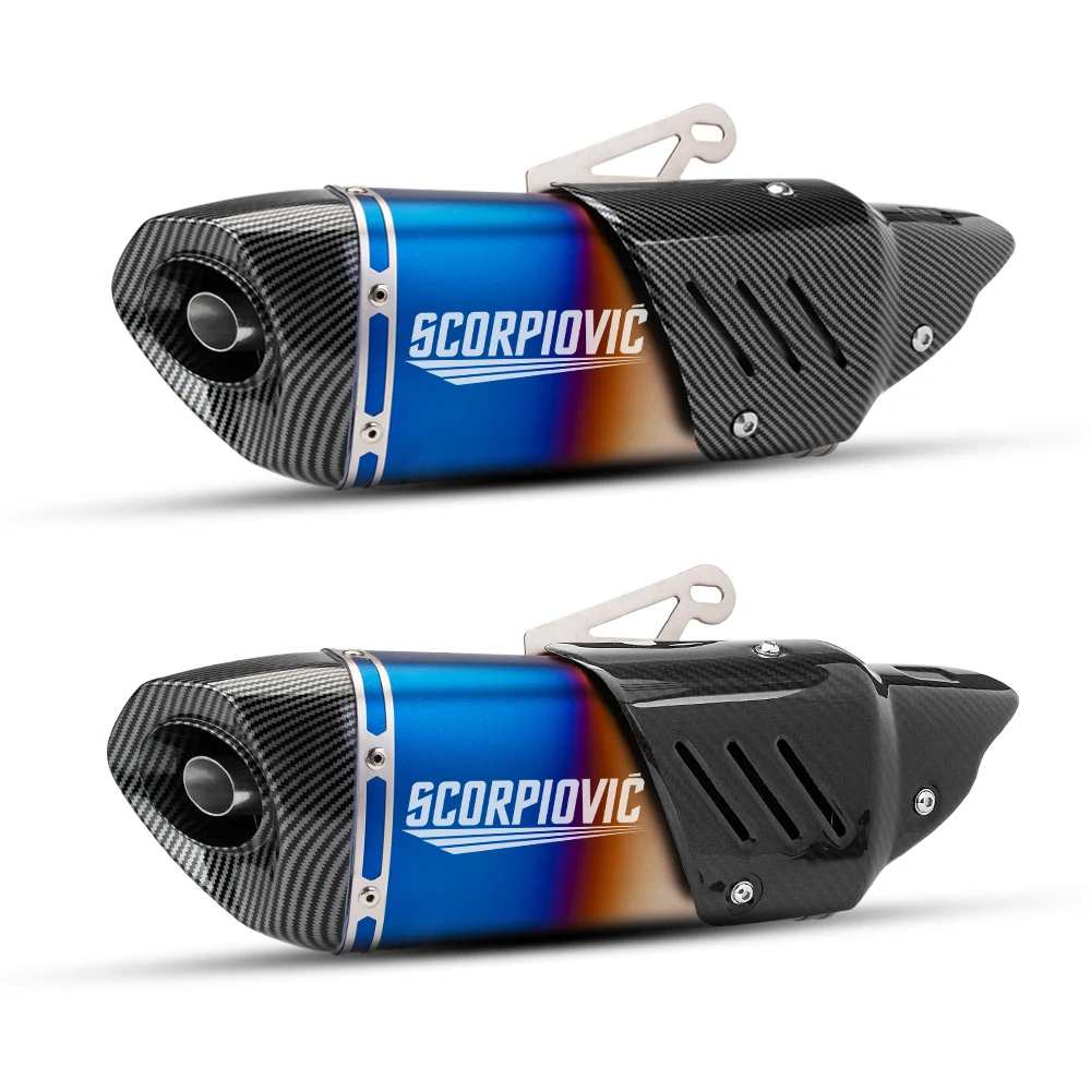 العالمي 51 مللي متر دراجة نارية العادم تعديل الفولاذ الهروب الخمار مع غطاء الكربون و DB القاتل ل 450SR R3 CBR650R ZX4R K11 #2