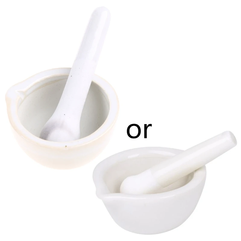 Porcelain Mortar and Pestle Guacamole for Salads, Nonporous, Dishwasher Safe