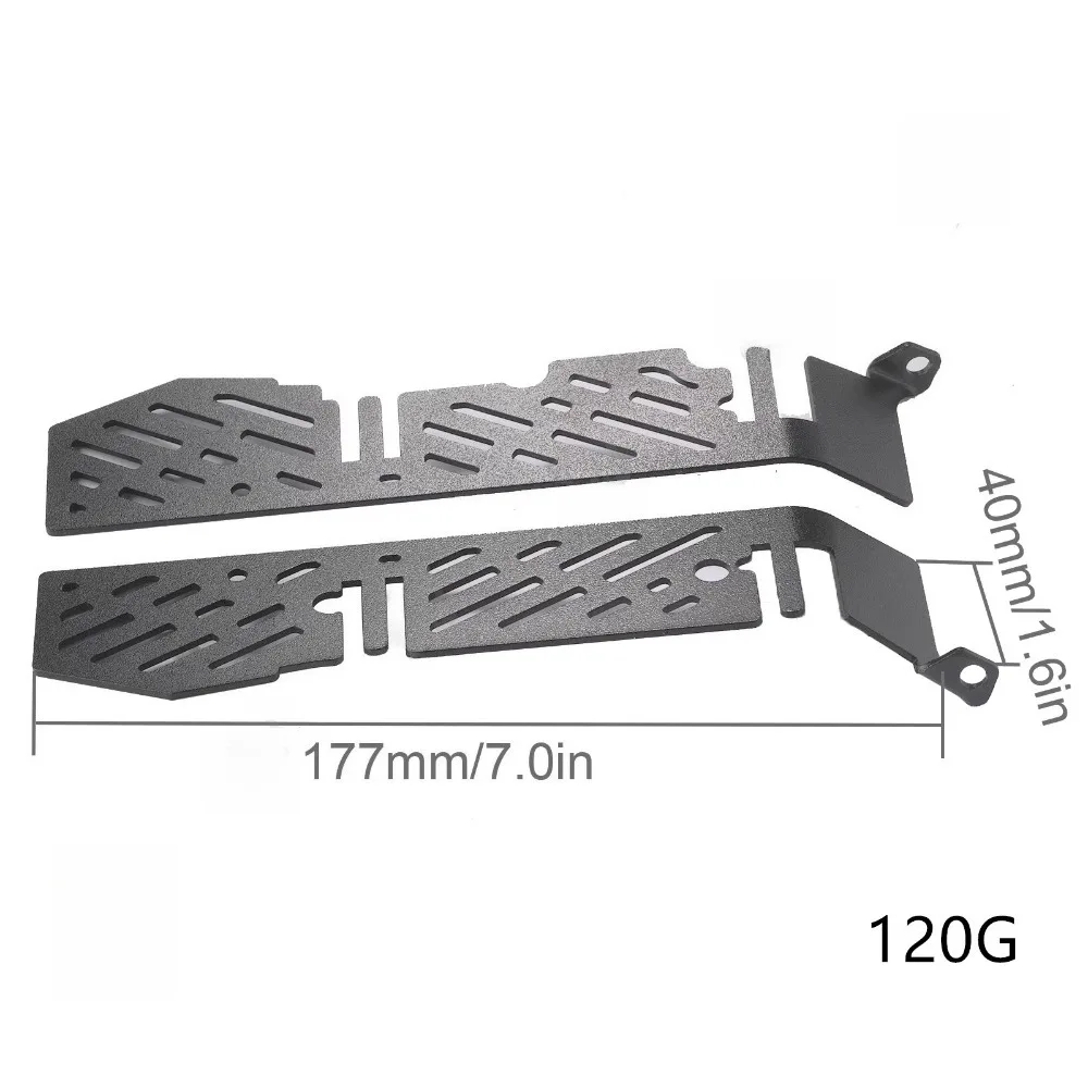 Placa de protección del equipo de batería del chasis TRX4, protección inferior del chasis izquierdo y derecho, armadura de acero inoxidable engrosada