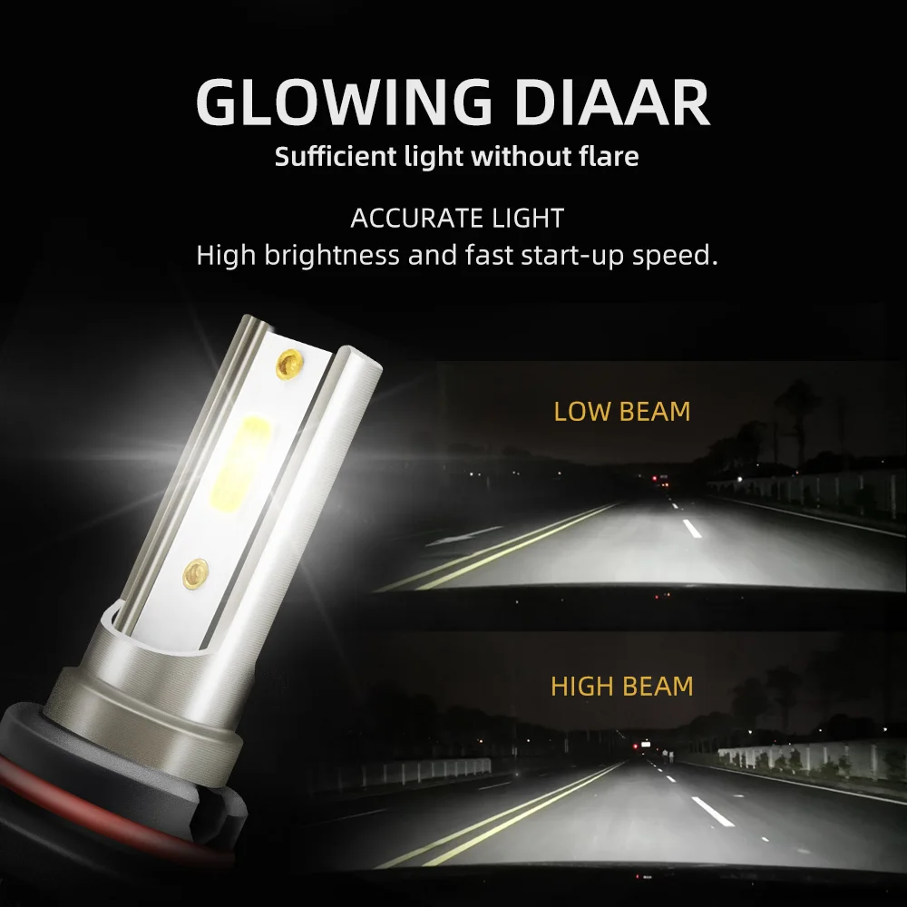 2 قطعة 90 واط مصابيح الضباب 20000LM Canbus LED أضواء الضباب 6000 كيلو الأبيض السوبر مشرق 12 فولت لميتسوبيشي باجيرو 3 V60 2000-2007 2001 2002 #4