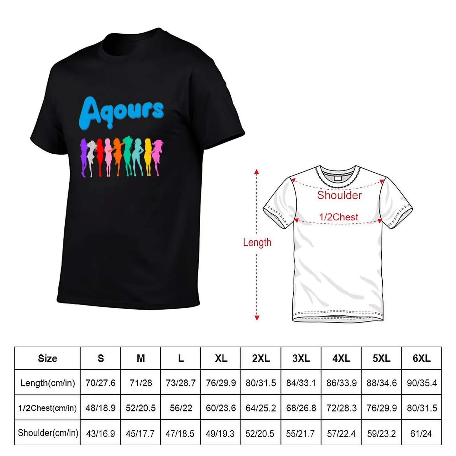 Aqours Ver. 2 T-Shirt All Weather Casual Short Sleeve