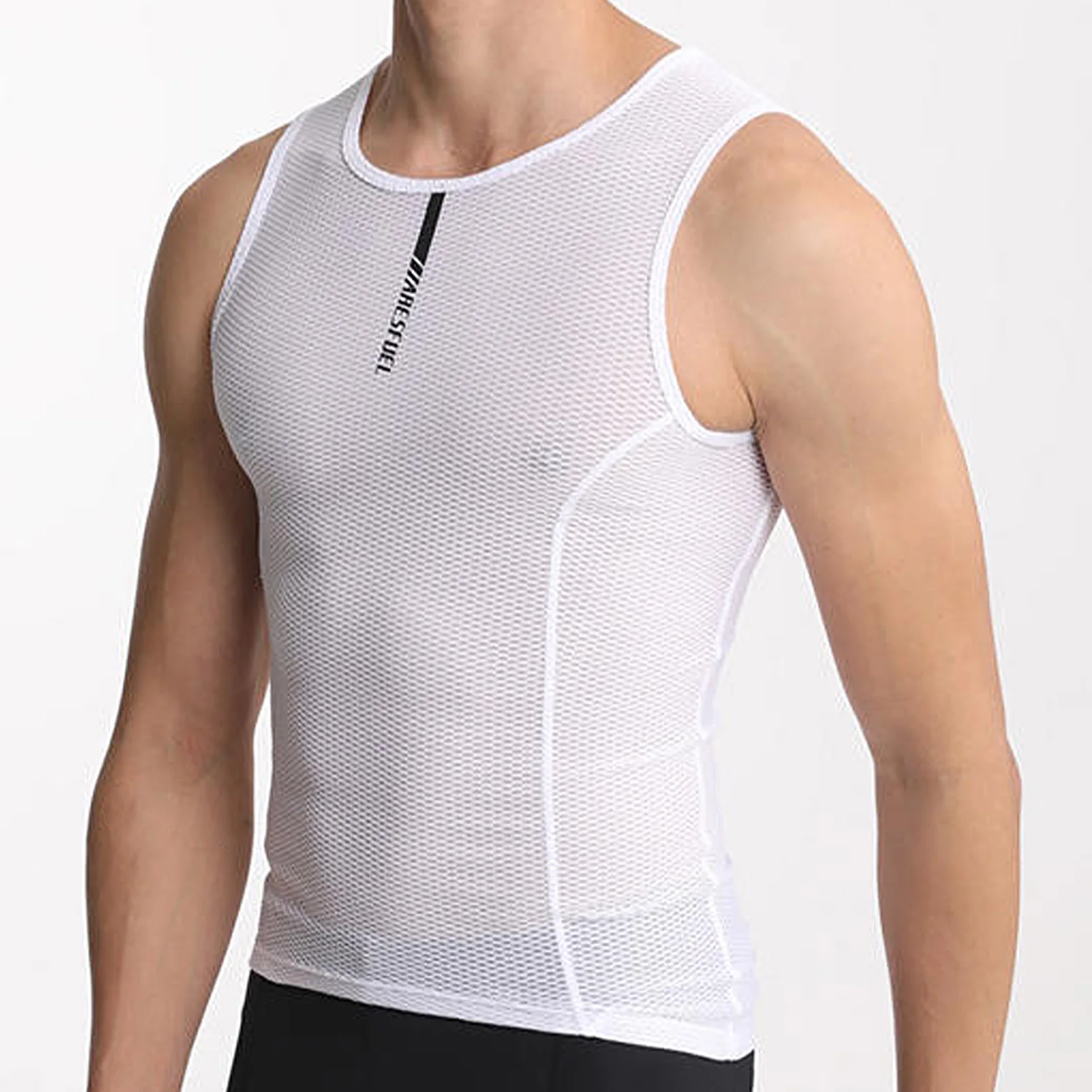 Men Vest Undershirt Breathable Quick-Dry Base Layer Sleeveless Jersey for Bicycle Clothing Men Sweat-Wicking Optimal Comfort Men