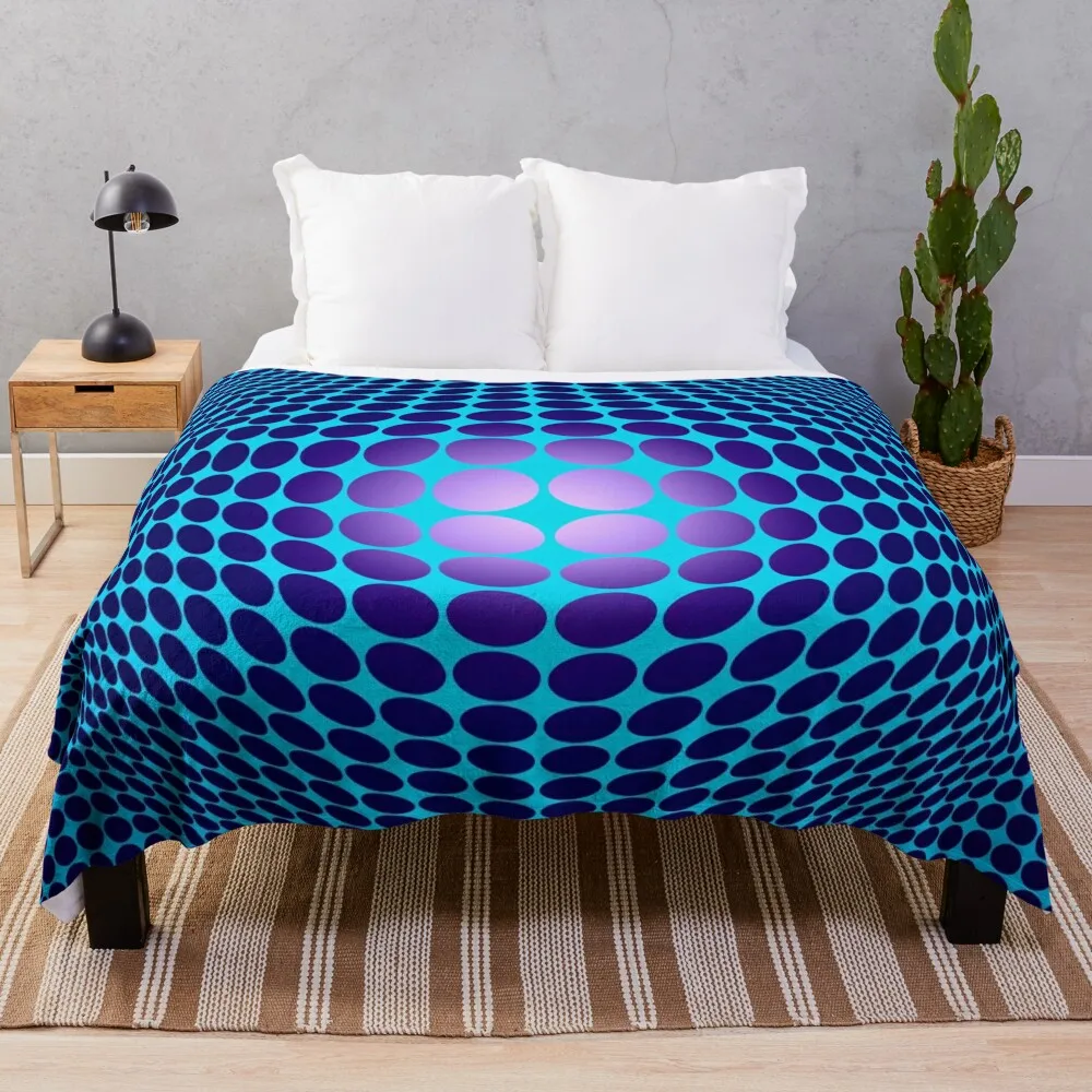 Victor Vasarely Homage 61 Throw Blanket For Sofa Thin Decorative Beds Thermals For Travel Blankets