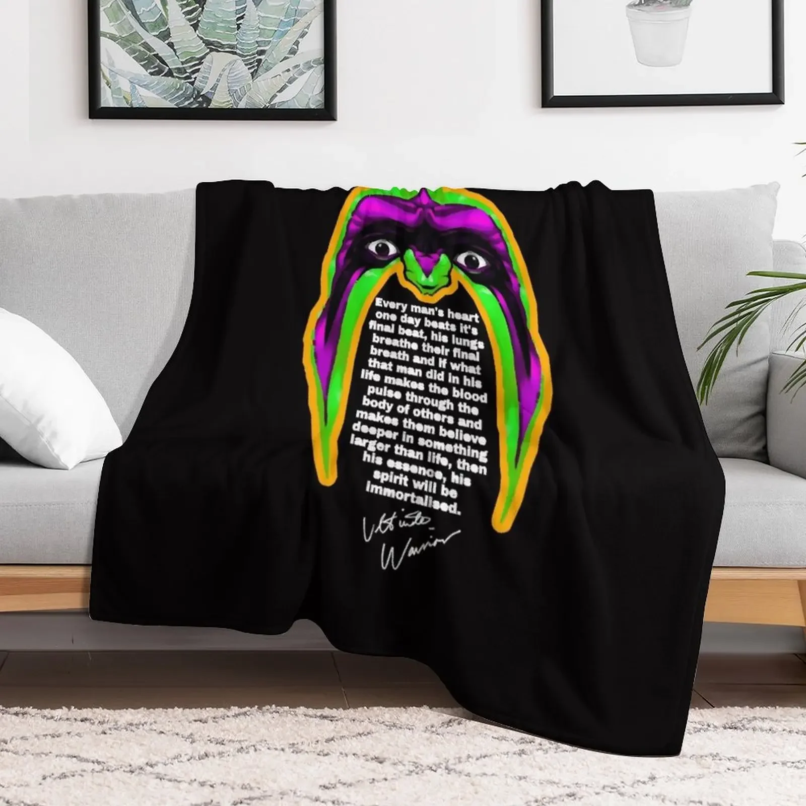 Warrior Immortal Throw Blanket Warm Comfortable Blanket for Office Napping