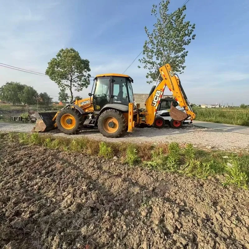 4x4 Compact Loader Backhoe Digger Tractor 8.6 Ton with Front Bucket Rear Digger for Infrastructure Site Work Use Site