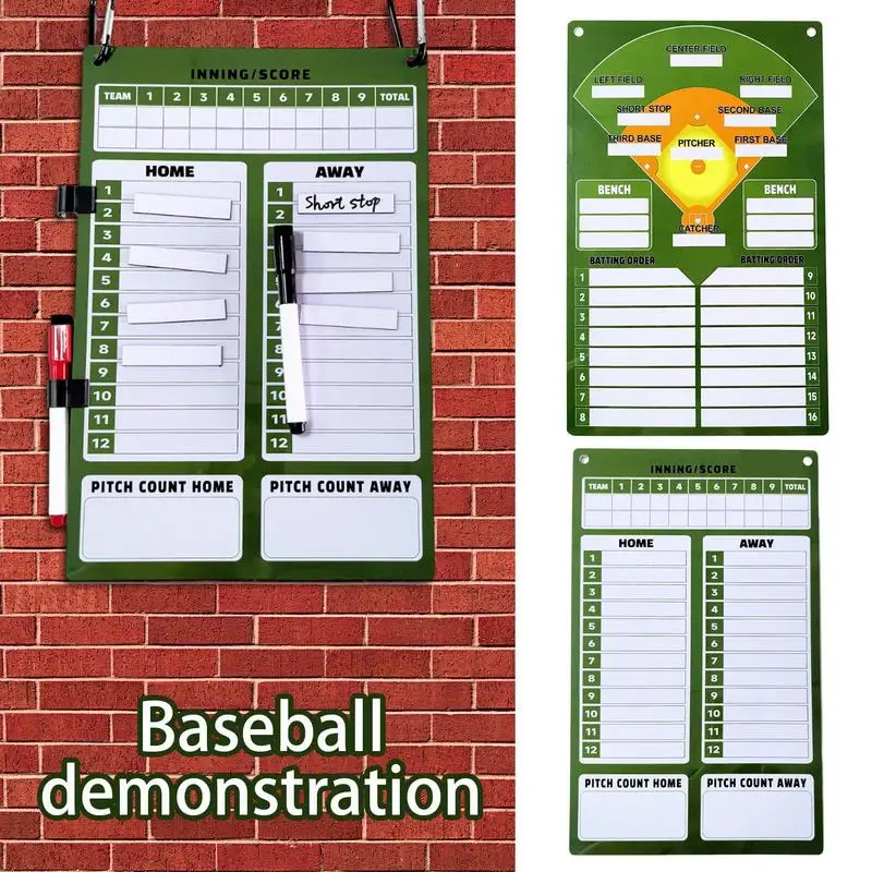 Baseball Board For Coaches Erasable Baseball Board For Dugout Double-Sided Softball Clipboard Magnetic Teaching Guidance For