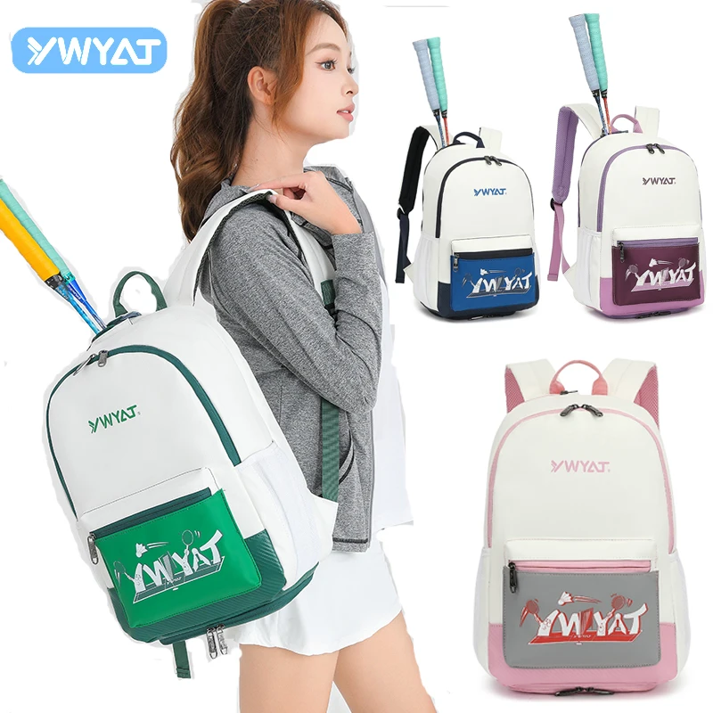 New YWYAT Badminton Bag Double Shoulder Large Capacity Sports Backpack Tennis Racket Bag Beach Tennis Bag Padel Squash Bag