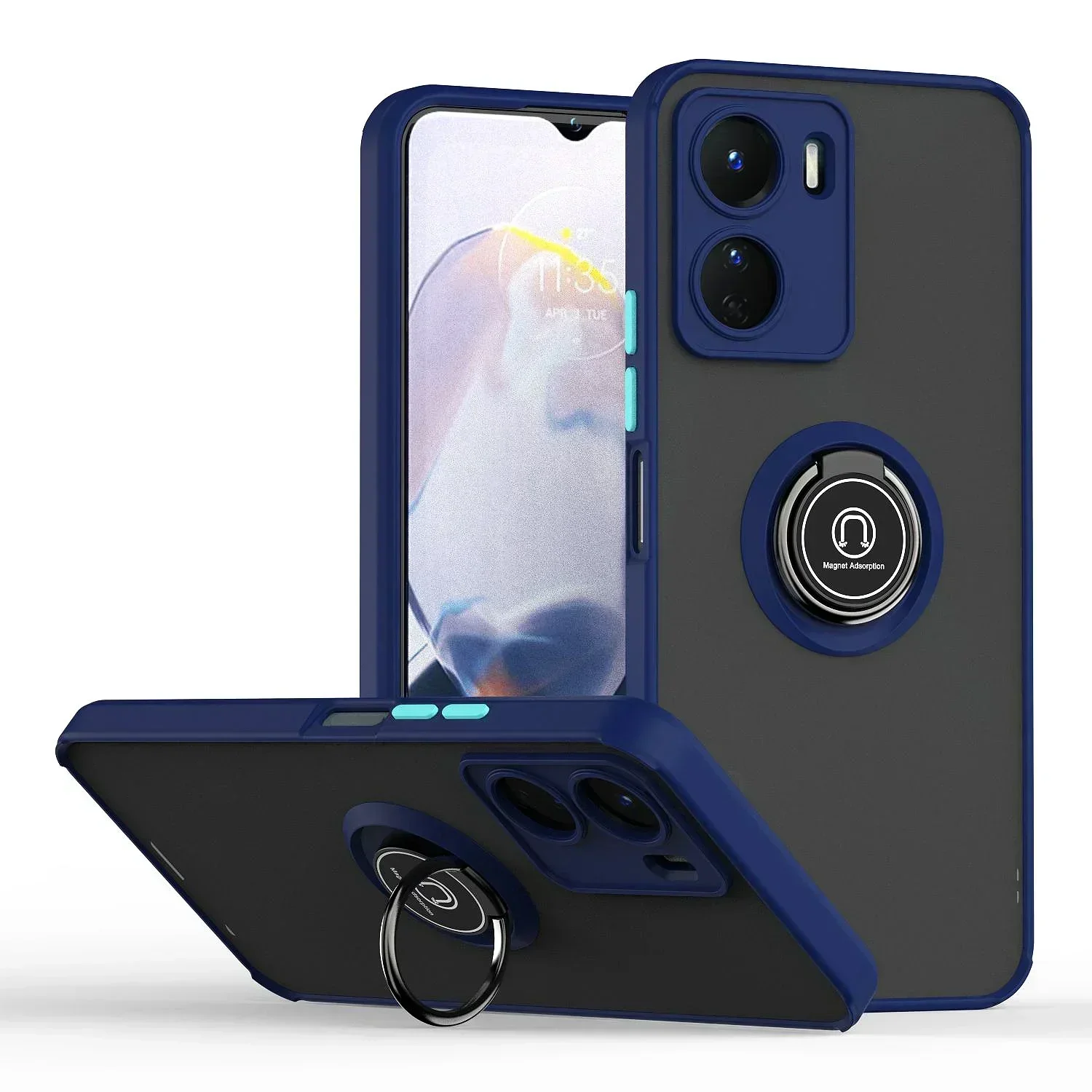 Funda con soporte de rotación 360 para Vivo, carcasa magnética para vehículo Y16, Y76, Y76S, Y55, Y35, Y33S, Vivo Y21S, Y20, Y16