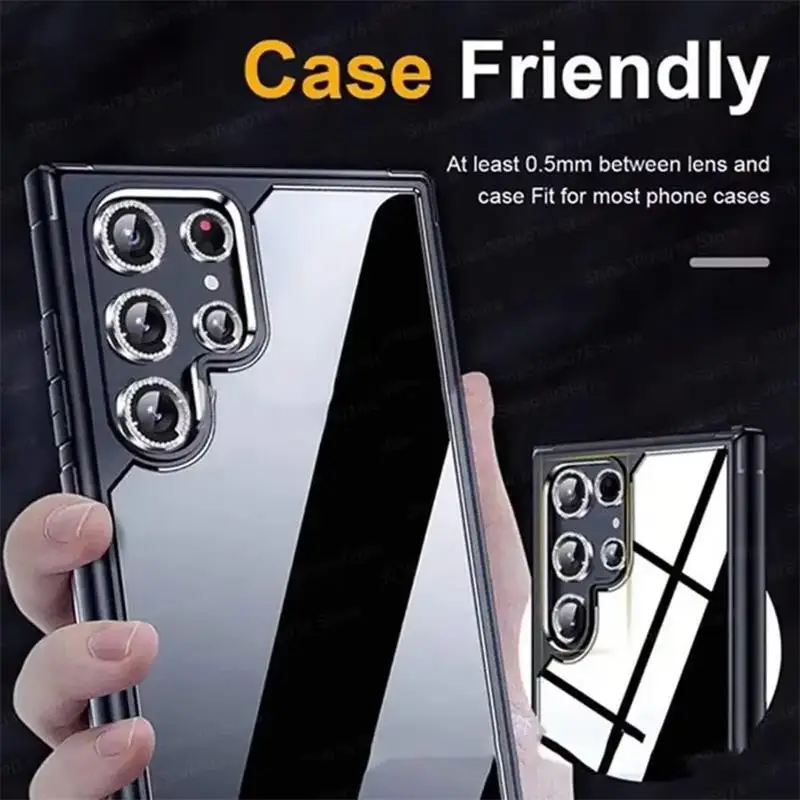 Diamant Kamera Objektiv Schutz Ring Abdeckung Für Samsung Galaxy S25 Ultra 5G S24 Plus S23 S25 FE S22 gehärtetem Glas Schutz Film – Detail 4