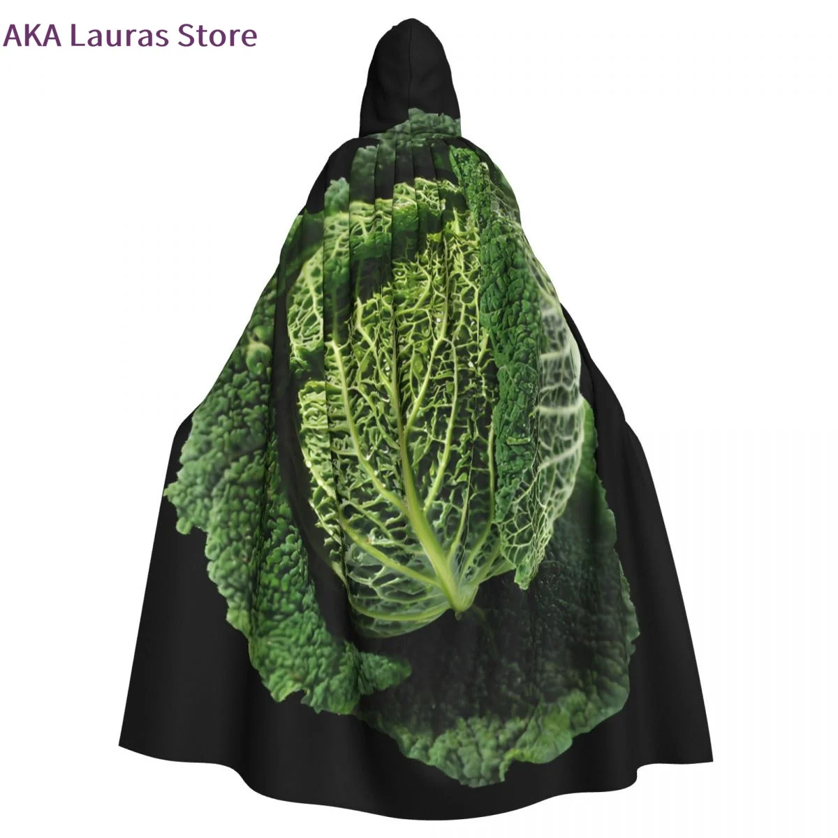 Cabbage Collard Greens Unisex Witch Party Reversible Hooded Adult Vampires Cape Cloak