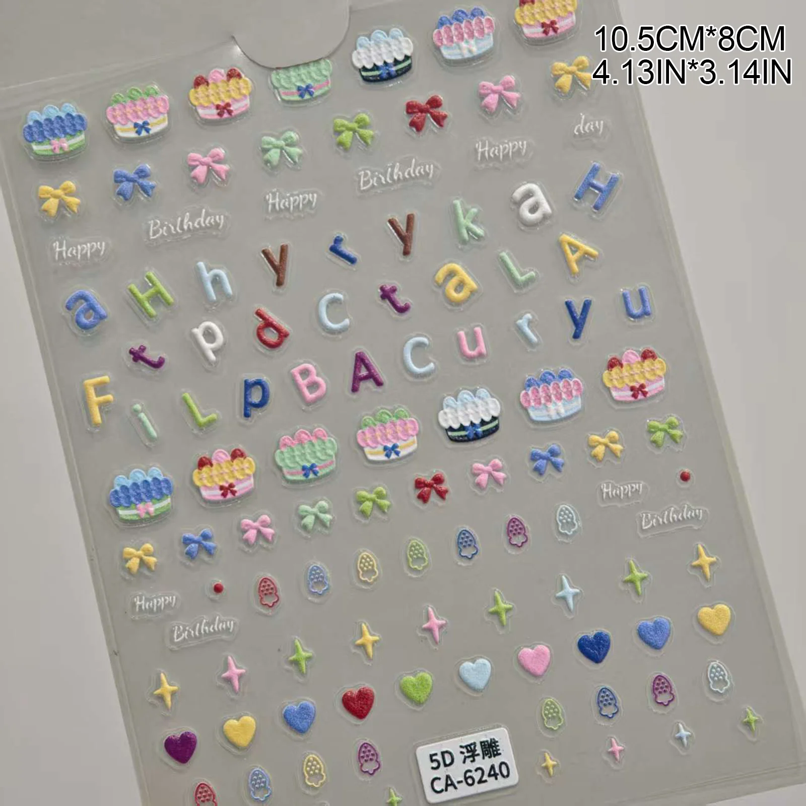 5D Embossed Manicure Stickers with Floral Designs Nail Art Decals Multi Type Nail Stickers for Women Girls Manicure Decoration