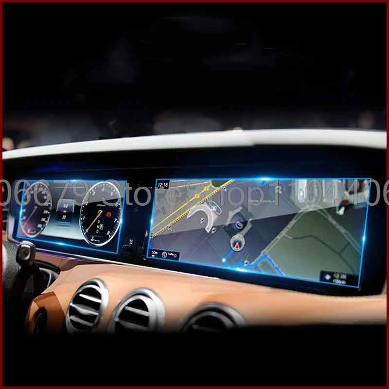 Tempered glass Screen protector For Mercedes Benz W221 W222 S350L-S500 2014-2017gps Navigation and Dashboard protector film - Image 4