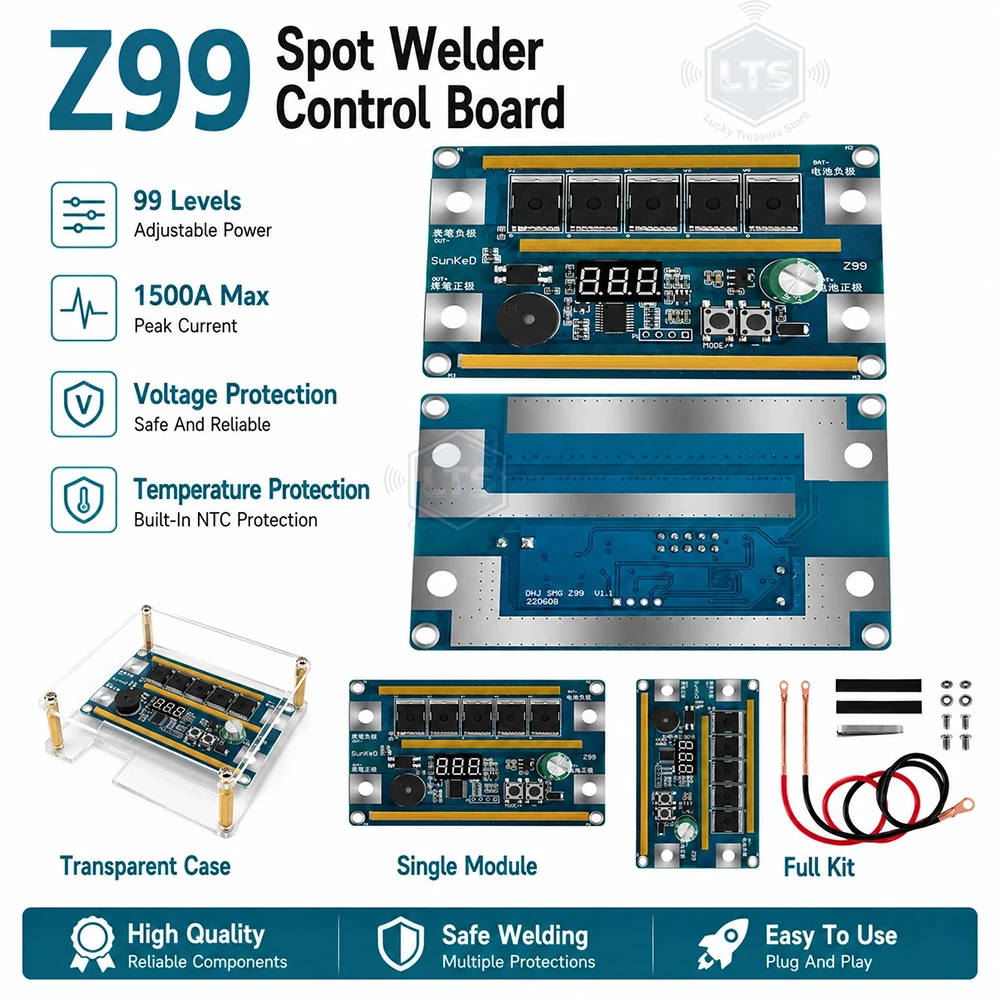 12V Spot Welder PCB Circuit Board 18650 Lithium Battery Energy Storage Spot Welding Machine Portable Soldering Equipment DIY Kit