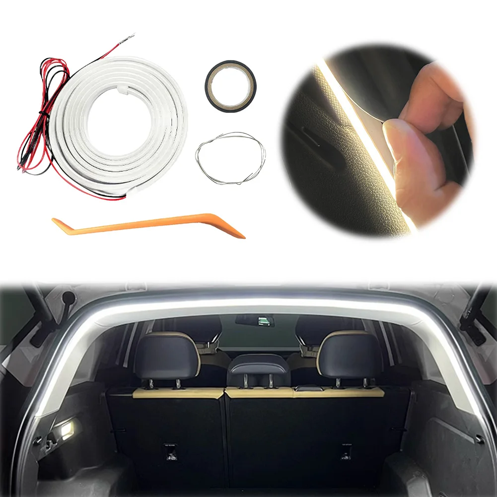 

LED Dynamic Flowing Light Strip No Drilling Auto Sensor Tail Light Strip Car Trunk Ambient Lighting Strip for Truck Trunk Decor