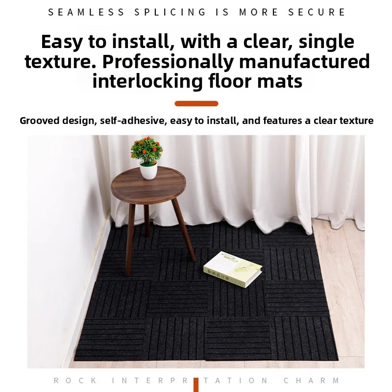 10 Pack Peel and Stick Carpet Tiles Non-Slip Polyester for Living Room Bedroom Office