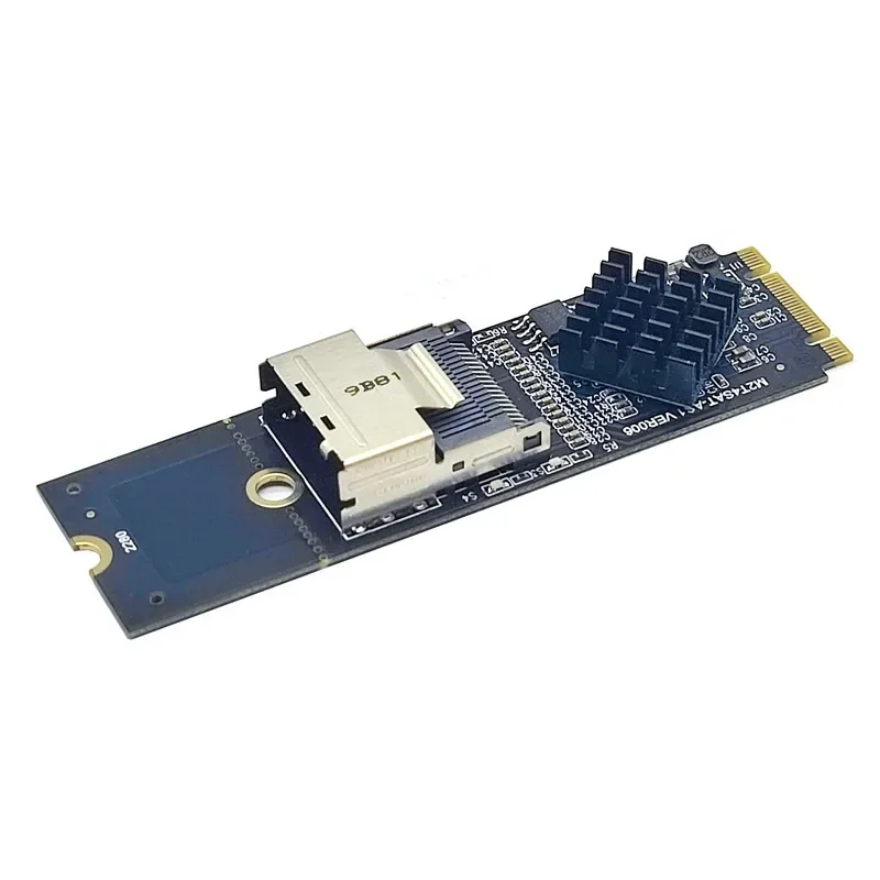 M.2 NVMe to SFF-8087 SATA 3.0 Adapter Card Mini SAS Hard Drive Converter 36 Pin PCIe Expansion for Server Storage DIY