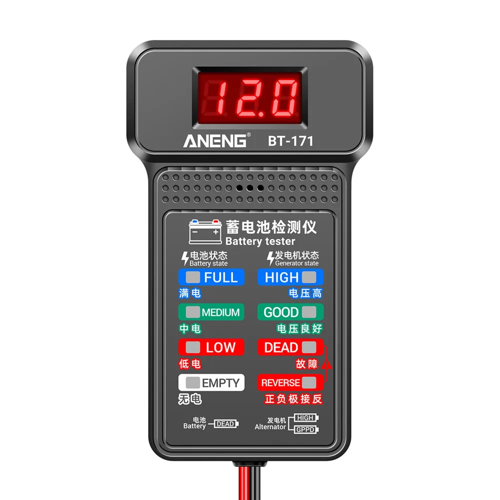 Imagem -05 - Medidor do Painel do Monitor do Verificador da Bateria-estado da Bateria-indicador 12v Ferramenta Diagnóstica Elétrica do Detector da Quantidade do Carro Bt171